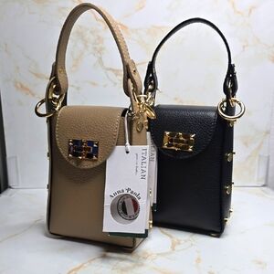 Anna Paola Made In Italy Leather Crossbody Bags Bundle New